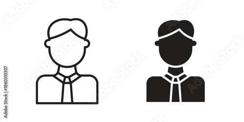 Man icons. glyph icon vector on white background. Flat and line vector