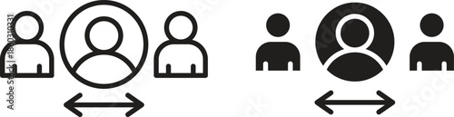 Mediator icons. glyph icon vector on white background. Flat and line vector