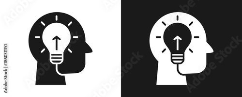 Potential Icon Set Glyph In White And Black Background