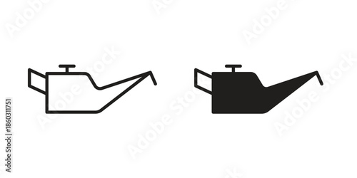 Oil can icons. glyph icon vector on white background. Flat and line vector