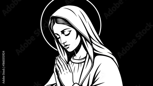 Elegant fashion illustration of a glamourous woman with a stylish hairstyle wearing a black dress featuring artistic vector design elements and a silhouette of pure beauty