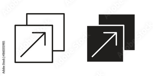 Resize icons. glyph icon vector on white background. Flat and line vector