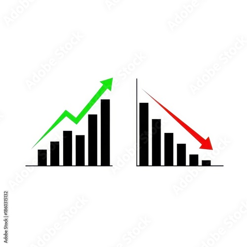 Free Download Comparison of increasing and decreasing trends - GFXLoad