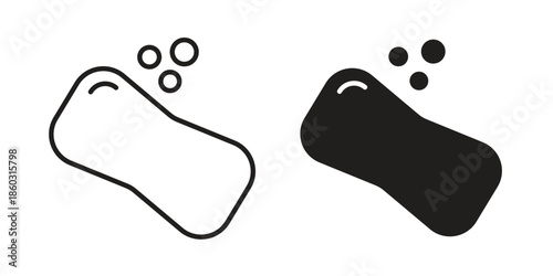 Soap icons. glyph icon vector on white background. Flat and line vector