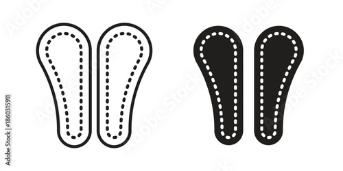 Soles icons. glyph icon vector on white background. Flat and line vector