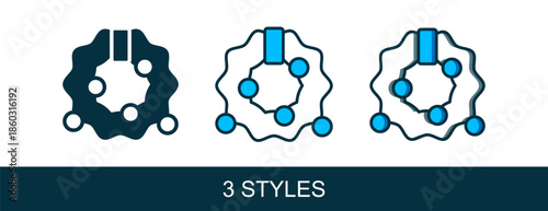 Filled outline Christmas wreath icon isolated on white background. Merry Christmas and Happy New Year. Vector