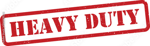 Red heavy duty stamp isolated on transparent background