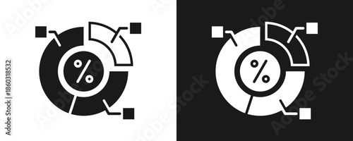 Portion Icon Set Glyph In White And Black Background