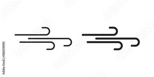 Wind icons. glyph icon vector on white background. Flat and line vector