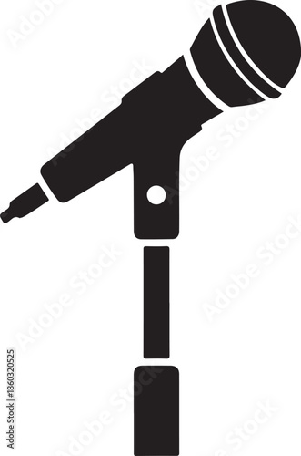 Microphone Stand Silhouettes Vector Bundle