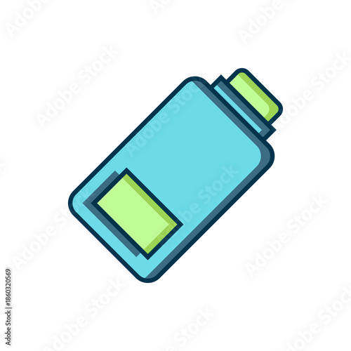 Filled outline Battery charge level indicator icon isolated on white background. Flat filled outline style with shadow. Vector