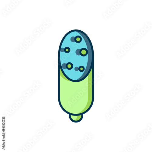 Filled outline Salami sausage icon isolated on white background. Meat delicatessen product. Flat filled outline style with shadow. Vector