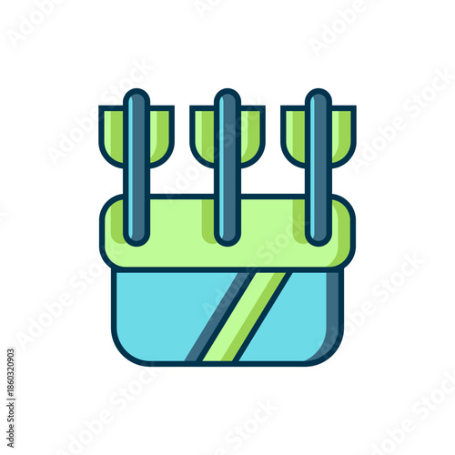 Filled outline Quiver with arrows icon isolated on white background. Flat filled outline style with shadow. Vector