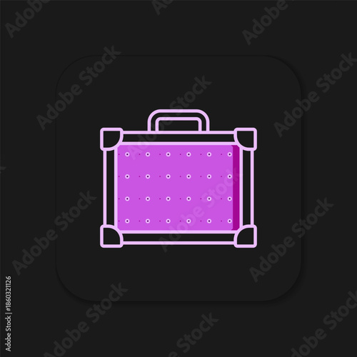 Filled outline Guitar amplifier icon isolated on black background. Musical instrument. Flat filled outline style with shadow. Vector