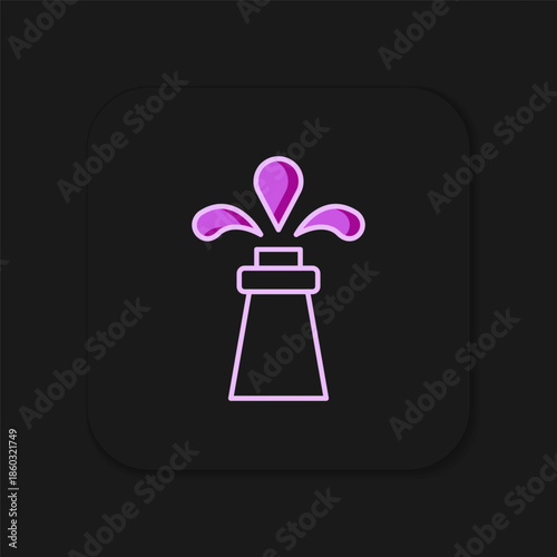 Filled outline Oil rig icon isolated on black background. Gas tower. Industrial object. Flat filled outline style with shadow. Vector