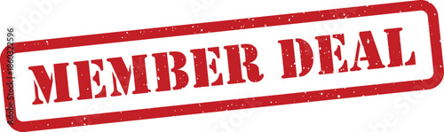 Red member deal stamp