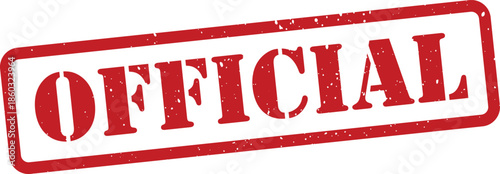 Red official stamp on white background