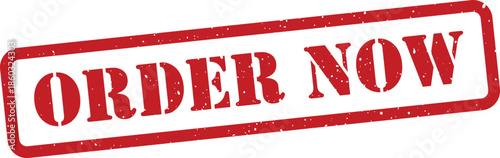 Red order now stamp