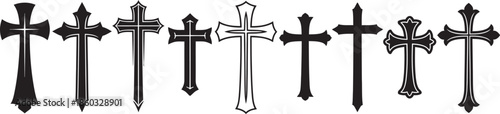 Easter day symbolism various crosses representing resurrection and faith on easter sunday