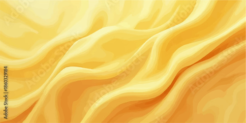 Golden silk fabric background with smooth flowing texture