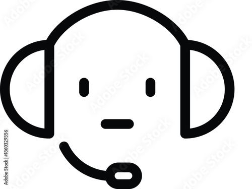 Simple outline icon of support