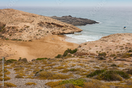 Mediterranean coastline in Murcia. Calblanque regional park, Dentoles beach. Spain