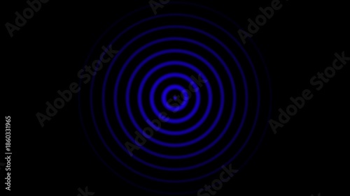 Digital Radio wave circle background. Radio station signal icon 4k animation. Abstract radio waves diffusion animation and seamless looping circle background.