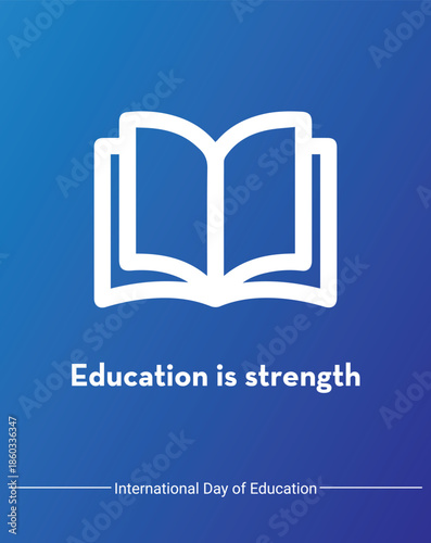 International Day of Education vector illustration created for awareness campaigns, learning themes, academic promotion, school events, digital posters, banners, presentations, and global education