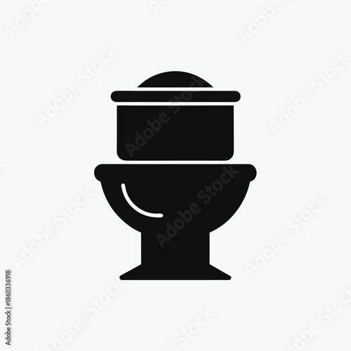 toilet icon silhoutte vector style template.