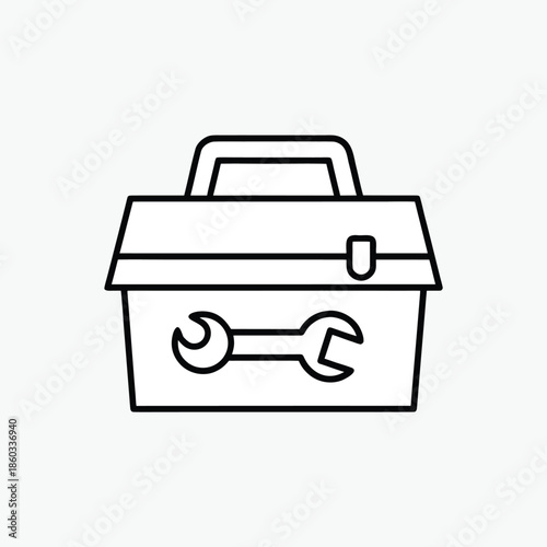 toolbox a toolbox with a wrench template
