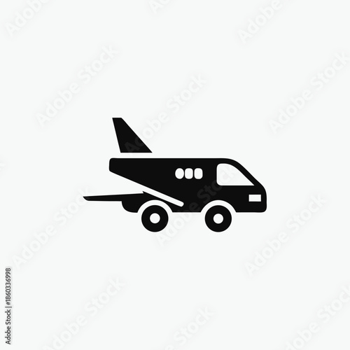 transportation vehicle icon airplane vector template