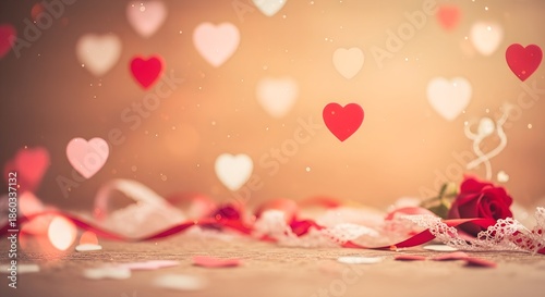 Romantic Heart Light Background