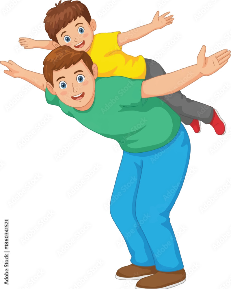 Obraz premium father and son