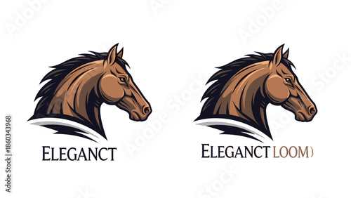 Elegant Horse Head Logos A Symbol of Strength and Grace.