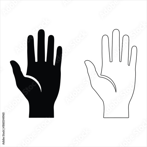 Hand vector silhouette, detailed hand gestures, positions, signs. Ideal arm, hands for illustrations, logos, icons. High quality graphics showcasing human interaction, expression