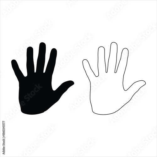 Hand vector silhouette, detailed hand gestures, positions, signs. Ideal arm, hands for illustrations, logos, icons. High quality graphics showcasing human interaction, expression
