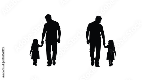 Jumping man with arms outstretched a striking black and white silhouette