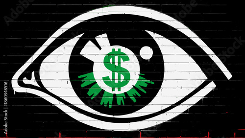 Eye with Dollar Sign A Visual Representation of Financial Focus.