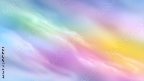 Soft abstract pastel gradient with blurred rainbow colors and light streaks, modern dreamy background. Ideal for wallpapers, web banners, creative branding, and copy space.