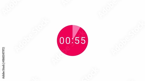 one minute Sliding Countdown Timer Animation, One Minute 60 to 0 Seconds Countdown Video,One Minute Sliding Countdown Timer, 60 Second digital Clock Animation, Scrolling Numbers on Black Background. 