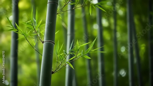 Bamboo Forest with Blurred Background.