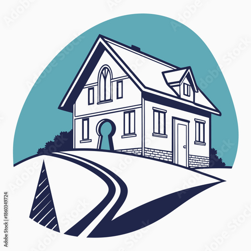 house in winter real estate