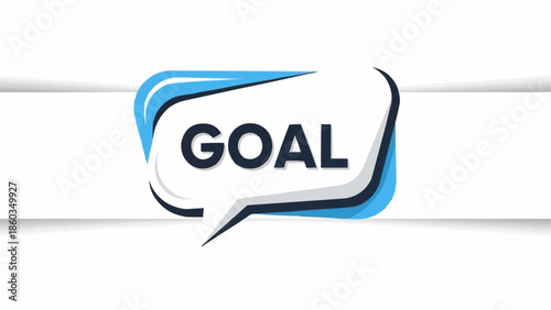 Goal-Oriented Mindset - Visualizing Success with a Speech Bubble.