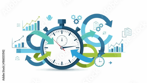 Time Management and Productivity - A Visual Representation of Efficiency.