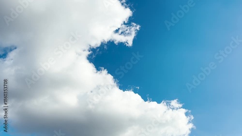 Clear Blue Sky and White Clouds Background