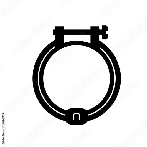 hose clamp icon on white background