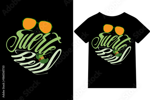   Suerte real-Diseño de camisetas, frases, carteles, tazas y tipografía creativa..