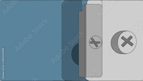 Illustration of a closed folder with a delete button.