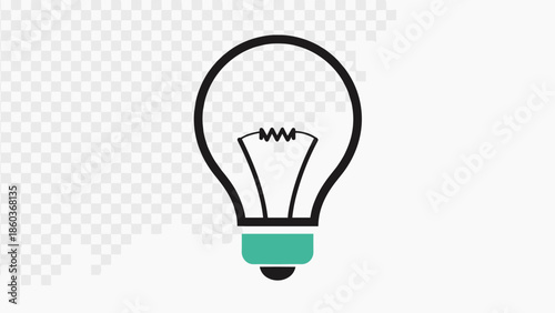 Light Bulb Icon Symbol of Innovation Ideas and Energy Efficiency.