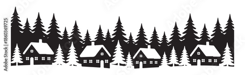 Stylized mountain silhouette icons with wave and stripe patterns for modern eco friendly branding